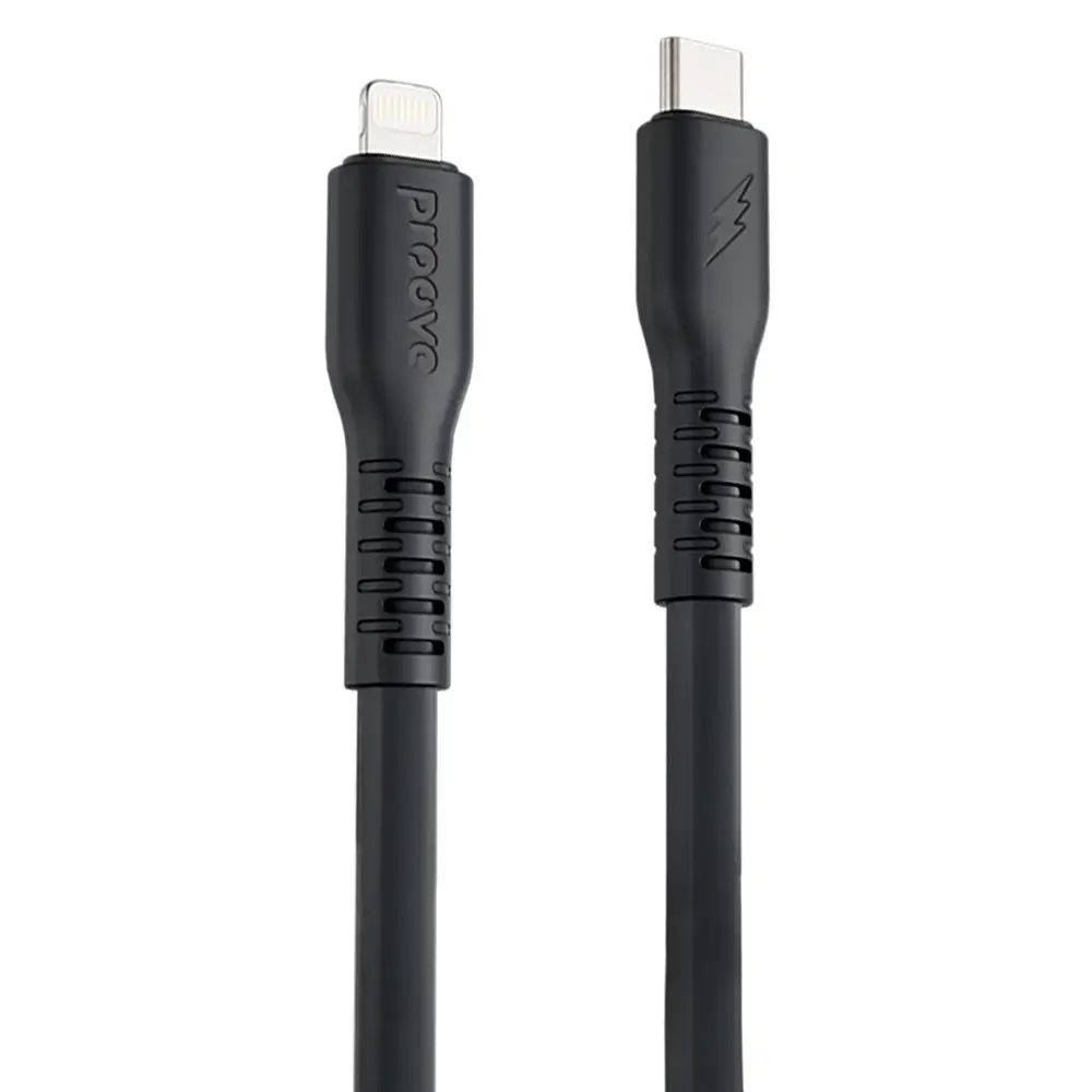 Proove Eternal data transfer and charging cable | USB-C to Lightning | 15W | 2m | black