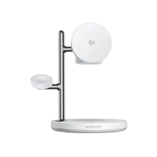 Joyroom JR-W23 3-in-1 bezvadu lādētājs | Qi 2 | balts
