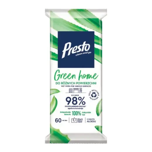 Салфетки влажные для различных поверхностей Green Home 60 шт.