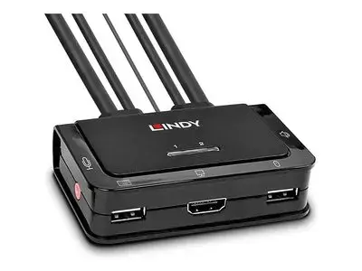 Lindy Compact 2 Port KVM Switch - KVM switch - 2 ports