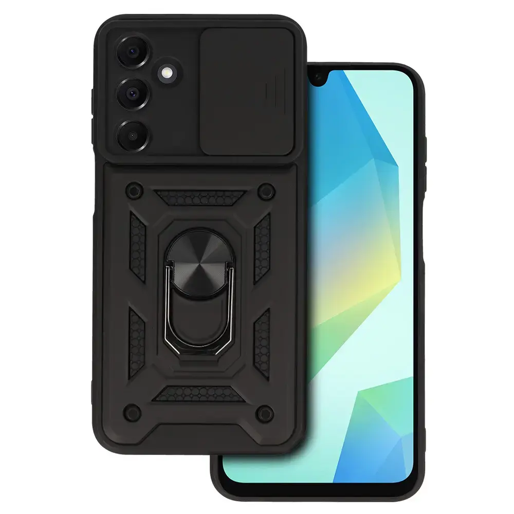 Slide Camera Armor Case for Samsung Galaxy A16 4G/5G Black