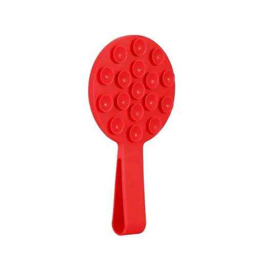 Silicone suction phone holder magnetic with ring MSH9 red