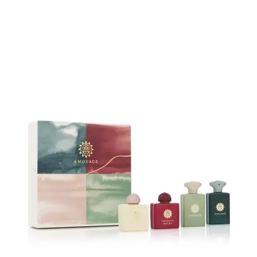 Set Amouage: Renaissance - Enclave, Eau De Parfum, For Men, 7.5 ml + Crimson Rocks, Eau De Parfum, For Women, 7.5 ml + Ashore, Eau De Parfum, For Women, 7.5 ml + Meander, Eau De Parfum, For Men, 7.5 ml
