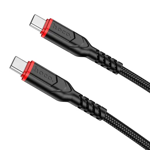 Hoco X59 duomenų perdavimo ir įkrovimo laidas | USB-C į USB-C | PD, QC | 60W | 1m | juodas