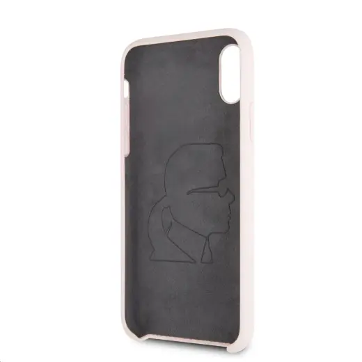 KLHCI61SLFKPI Karl Lagerfeld Full Body Iconic Silicone Case for iPhone XR Pink