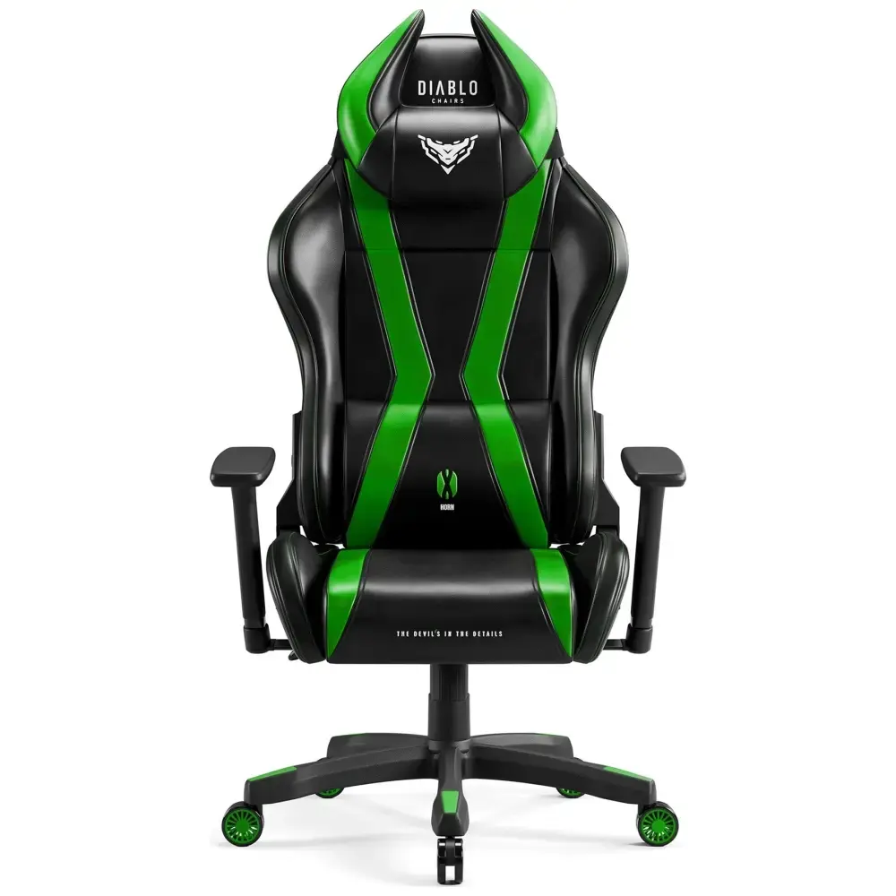 Gaming chair Diablo Chairs X-Horn 2.0 Normal Size black-green