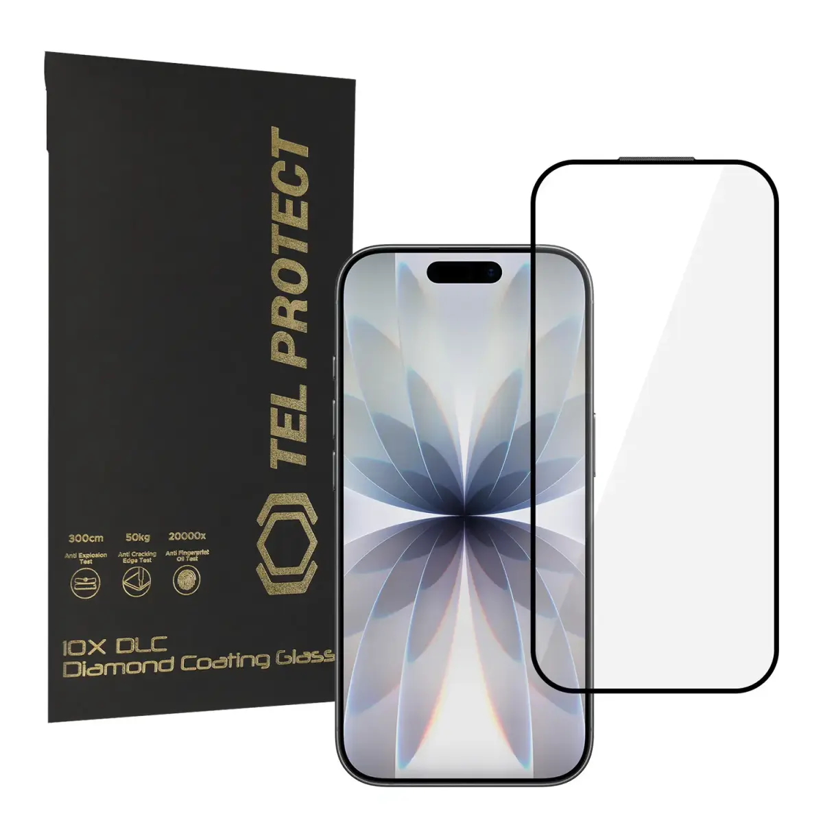 Tel Protect 10X HD DLC Diamond Coating grūdintas apsauginis stiklas telefonui iPhone 16 Pro | iPhone 17