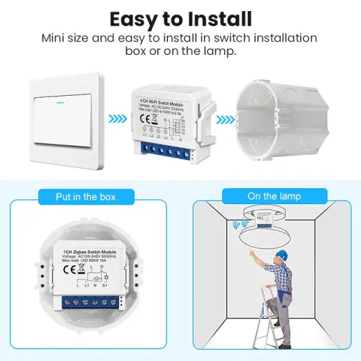 Smart Switch Module ZigBee Avatto ZWSM16-W1 TUYA
