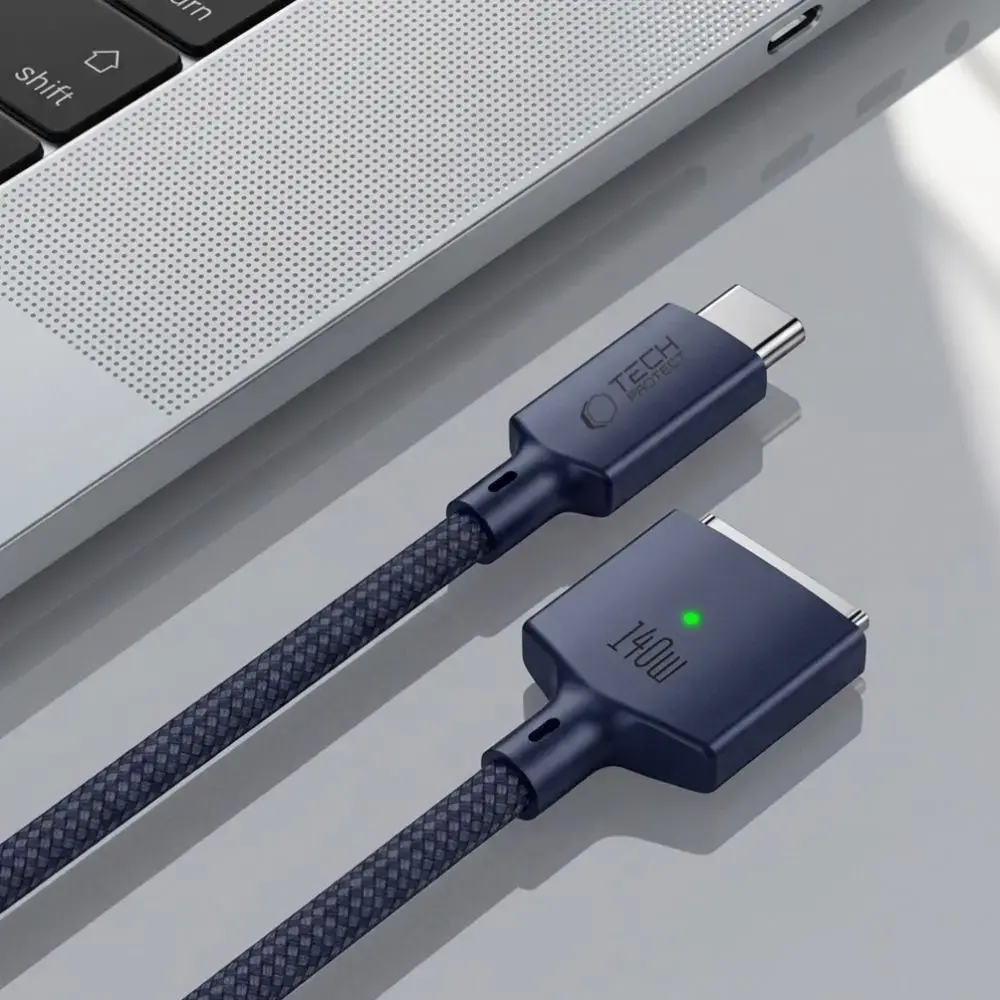 TECH-PROTECT MMC01 ULTRABOOST MAGNETIC MACBOOK CABLE TYPE-C TO MAGSAFE 3 140W 200CM MIDNIGHT BLUE