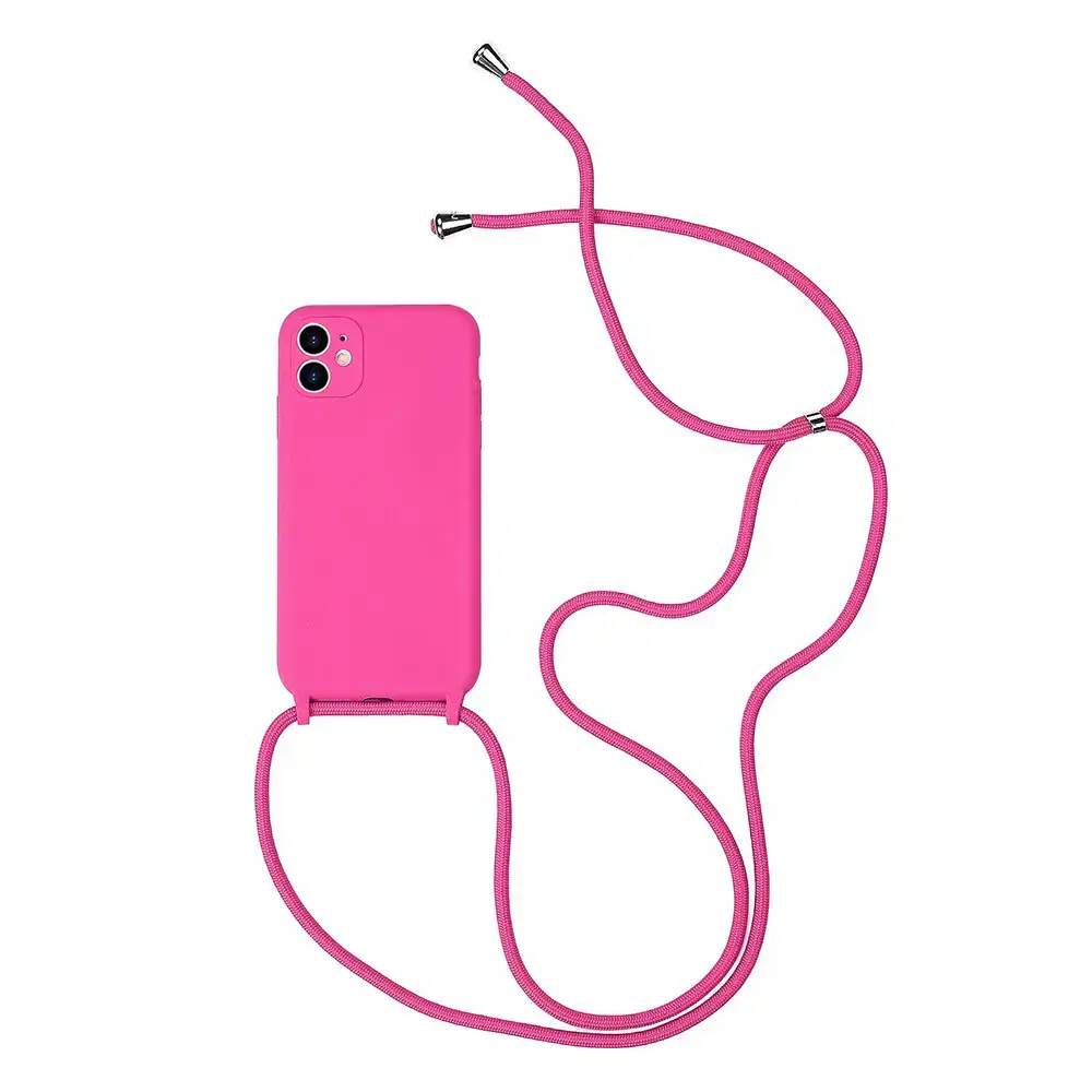 Strap Silicone maciņš telefonam iPhone 11 Pro rozā