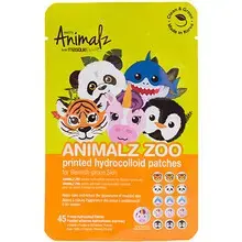 Animals Zoo Printed Hydrocolloid Patches - Náplasti na akné 45 ks