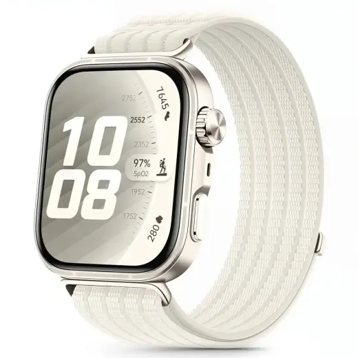 Tech-Protect Nylon išmaniojo laikrodžio dirželis Huawei Watch Fit 3/4/4 Pro/5/5 Pro | nailoninis | baltas