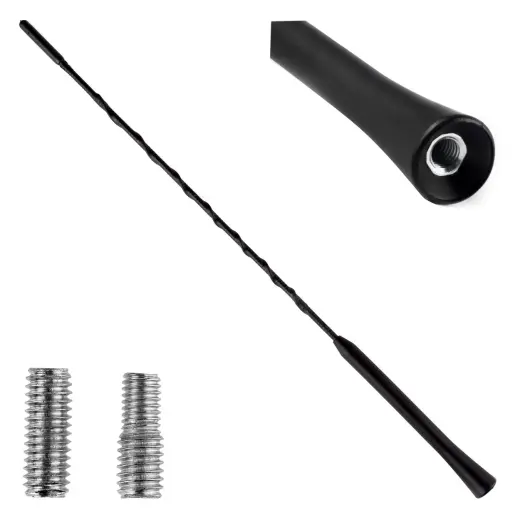 Car antenna mast 41cm 5/6mm adapter ANTM02 AMIO-01129