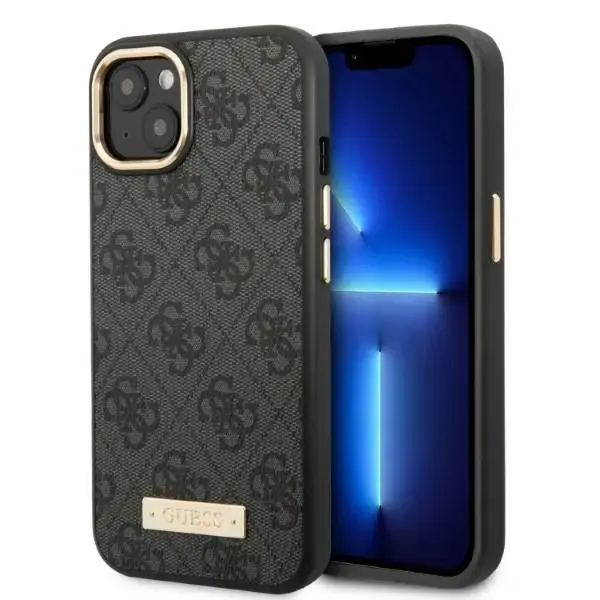 Guess PU 4G MagSafe Compatible Case for iPhone 13 Black
