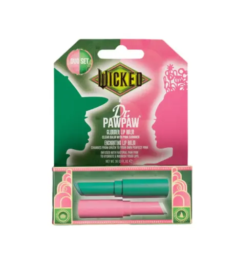 Set Dr. PawPaw: Wicked Enchanting, pH-Reactive, Lip Balm, Pink, 3 g + Wicked Glimmer, pH-Reactive, Lip Balm, Shimmering, 3 g