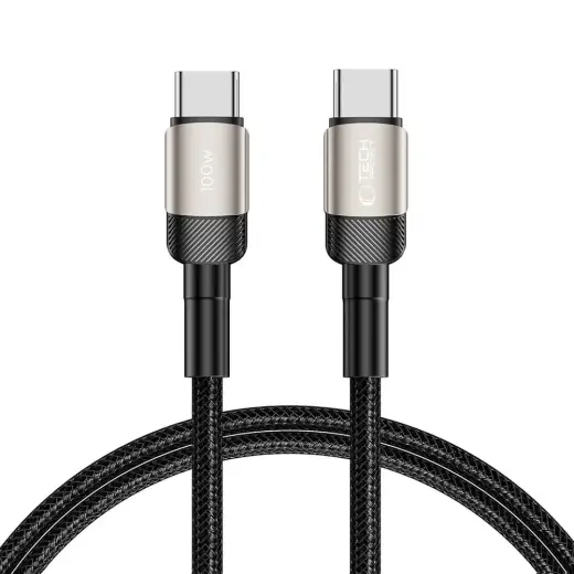 Tech-Protect UltraBoost Evo datu pārraides un uzlādes vads | USB-C uz USB-C | 100W | 1m | brūns