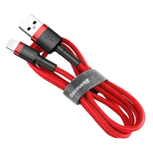 Baseus Cafule datu pārraides un uzlādes vads | USB-A uz Lightning | 12W | 0.5m | sarkans
