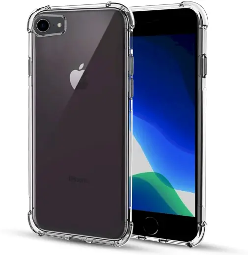Fusion Anti Shock 0.5 mm Silikona Aizsargapvalks Priekš Apple iPhone 7 | 8 | SE 2020 Caurspīdīgs