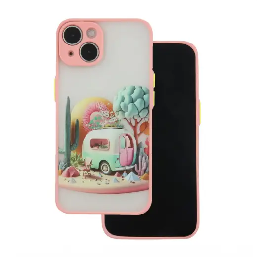 Ultra Trendy case for iPhone 12 6,1" Travel pink