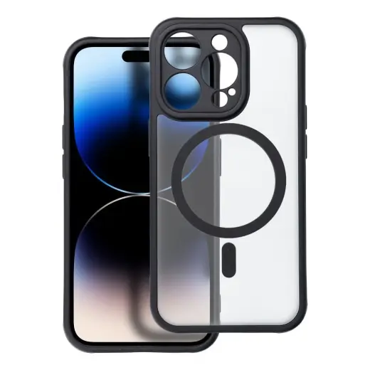 FULL MATTE MAG COVER telefono dėklas su MagSafe palaikymu iPhone 14 Pro juodas