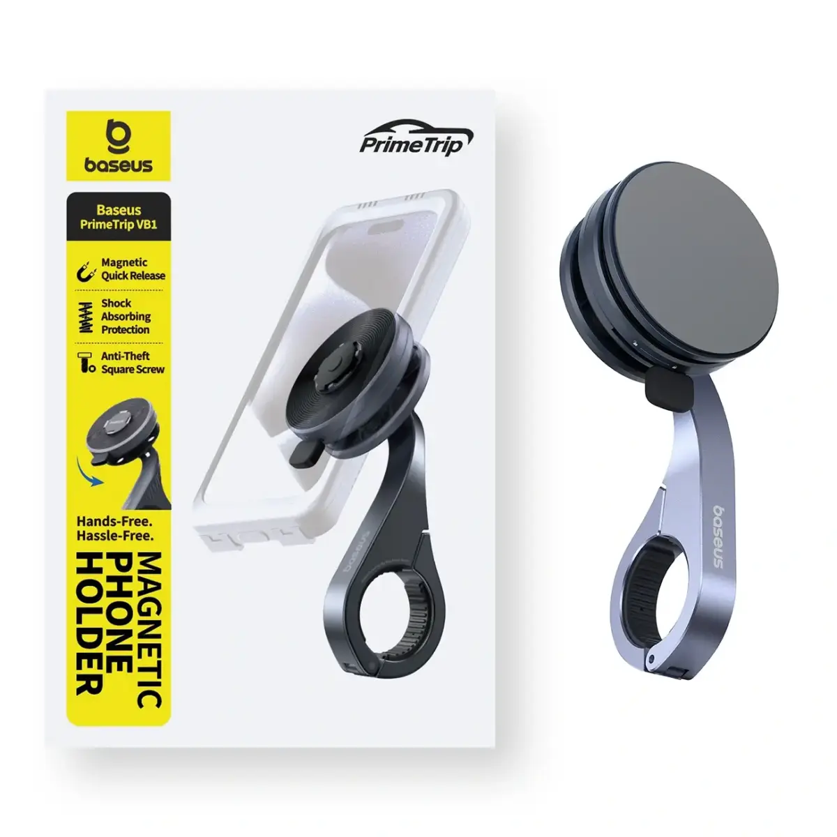 Baseus PrimeTrip VB1 Magnetic Handlebar Phone Holder - Gray