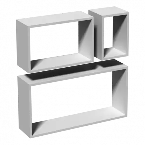 VELANO Shelf set FRS white square x3