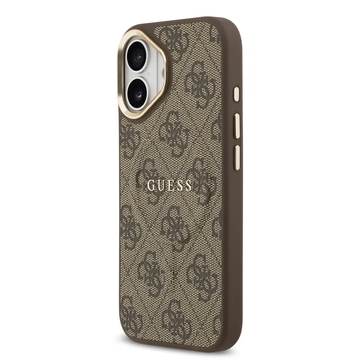 Guess PU Leather 4G maciņš ar MagSafe atbalstu telefonam iPhone 17 brūns