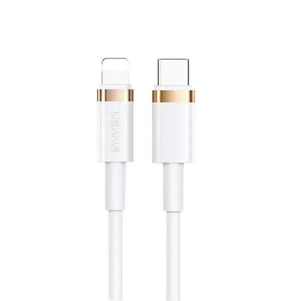 USAMS Kabel U63 USB-C na Lightning 1,2m 20W PD Fast Charge biały|white SJ484USB02 (US-SJ484)