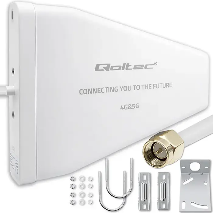 Qoltec 4G 5G LTE antenna | 9dBi | directional | external | N female | waterproof | 3m