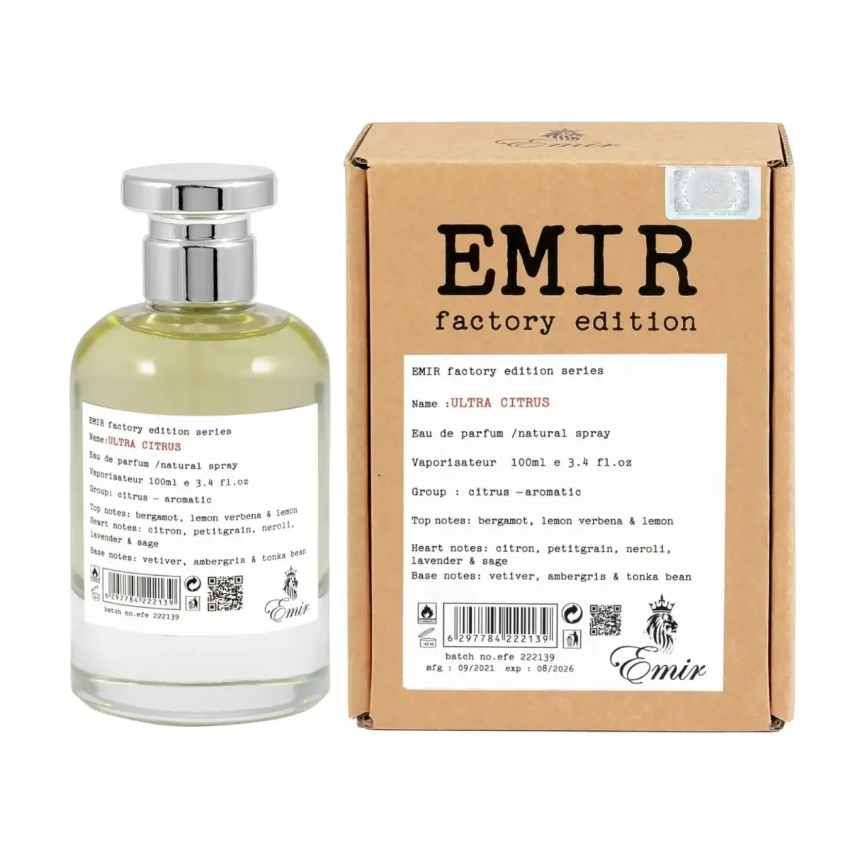 Paris Corner ULTRA CITRUS by Emir Factory Edition uniseks smaržas 100 ml