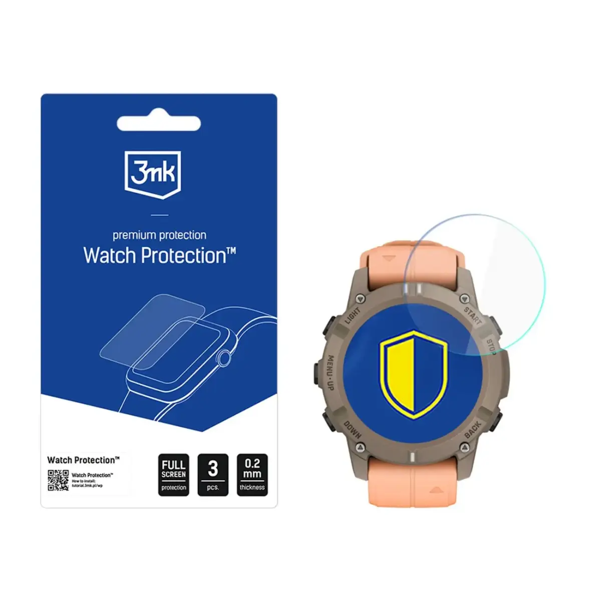 Hybrid Glass 3mk Watch Protection FlexibleGlass for Garmin Descent G2