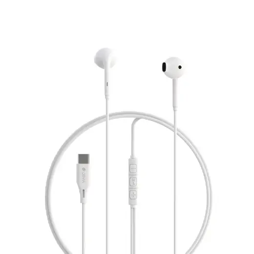 Devia wired earphones Kintone A3 Digital USB-C white