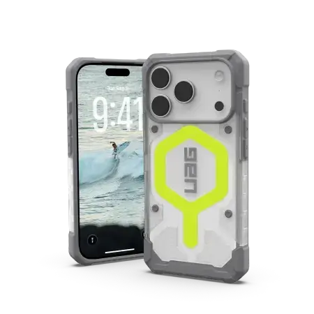 UAG Pathfinder Clear MagSafe Case for iPhone 17 Pro - Neon Gray