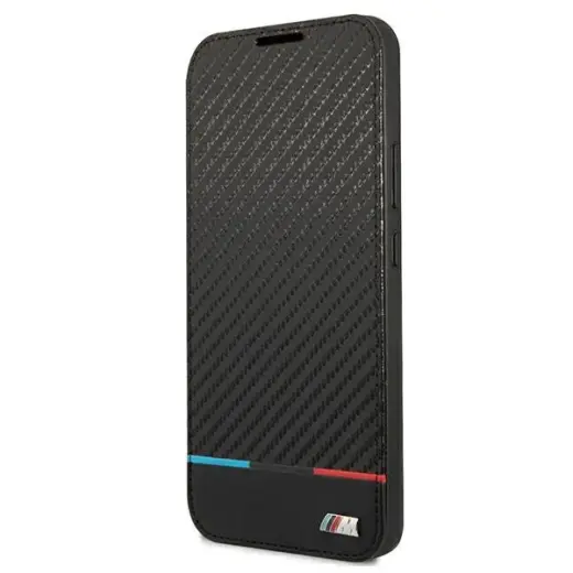 Etui BMW BMBKS22MPUCARTCBK S22+ S906 czarny|black bookcase M Collection Triangles