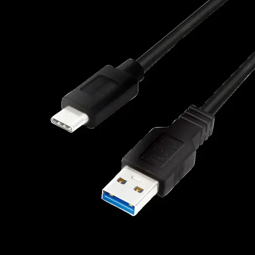 LOGILINK - USB 3.2 Gen1x1 cable  USB-A male to USB-C male  black  0.5m