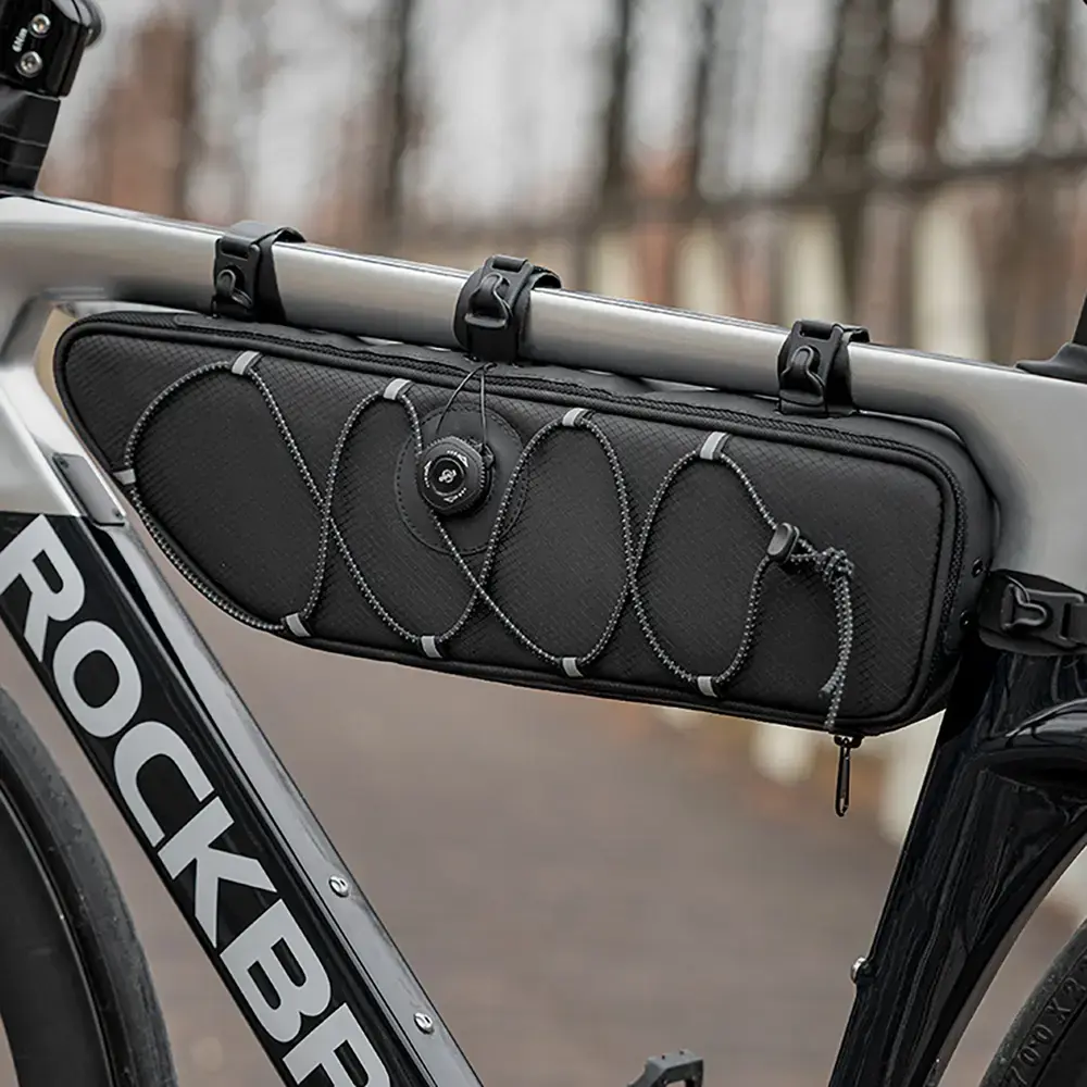 Torba pod ramę 2L Rockbros TL003 ROAD TO SKY wodoodporna – czarna