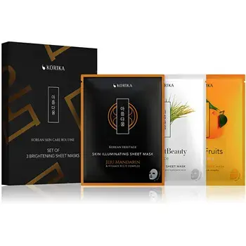 KORIKA Brightening Sheet Masks - Sada rozjasňujících masek
