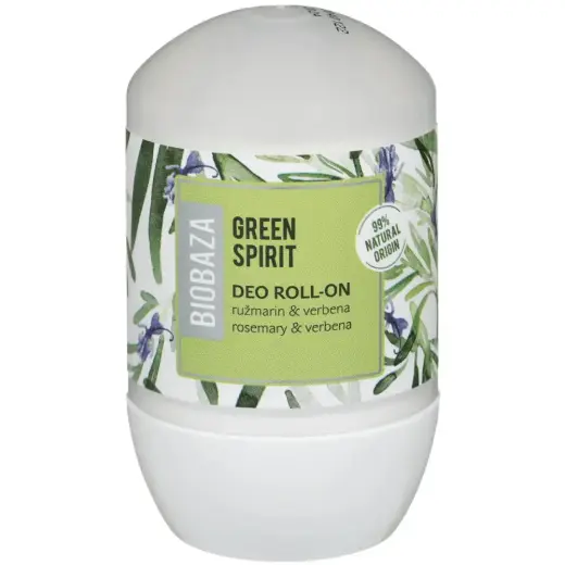 Biobaza, Green Spirit, Natural Ingredients, Refreshing, Green, Deodorant Roll-On, For Women, 50 ml