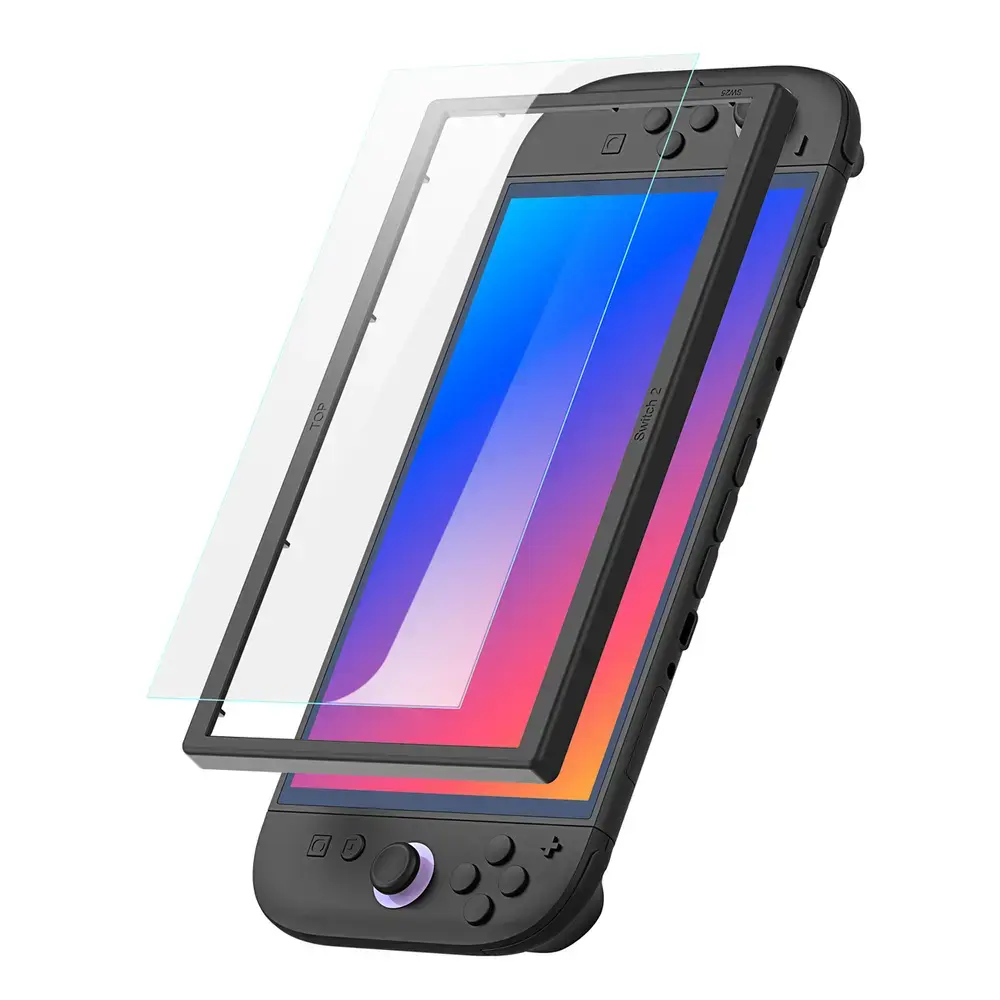 Dux Ducis HD rūdīts stikls Nintendo Switch 2 konsolei ar uzstādīšanas rāmi