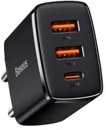Baseus Compact travel charger | 30W | PD | USB-A, USB-C | black