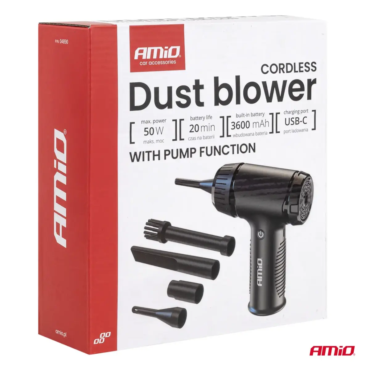 Dust blower with pump function 50W (BATT) AMIO-04890