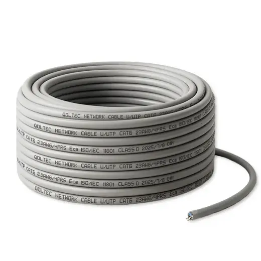 Qoltec Ethernet LAN võrgukaabel | Cat6 | UTP | 1Gbps | 25m | hall