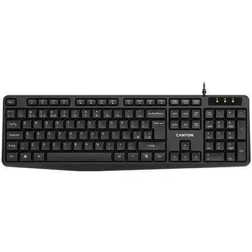 CANYON keyboard KB-1 EN Wired Black