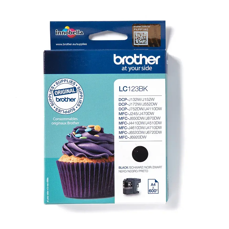 Чернильный картридж Brother LC123BK чёрный