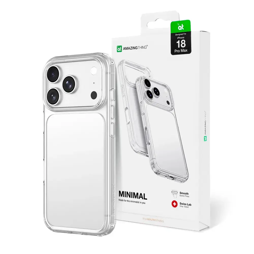 AmazingThing Minimal Drop Proof Case 3 Lens for iPhone 18 Pro Max - Clear