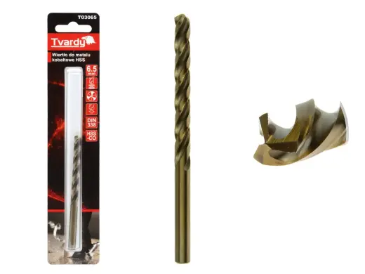 HSS M35 Koobaltpuur, 3-soonega, 6,5 mm
