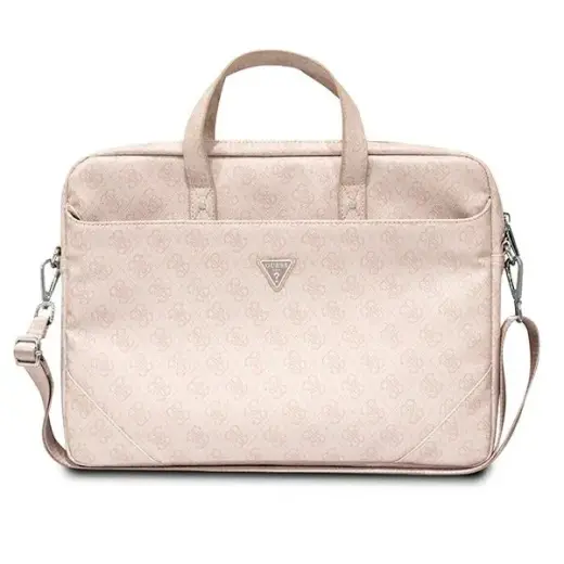 Guess 4G PU Triangle Logo Computer Bag 15|16" Pink