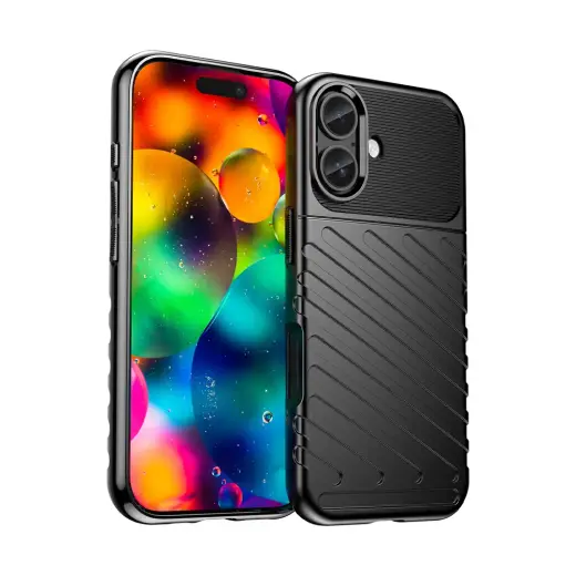 Thunder telefono dėklas iPhone 17 juodas