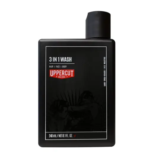 Uppercut Deluxe, 3 in 1 Wash, Hair Shampoo, Cleansing, Moisturizing, 240 ml