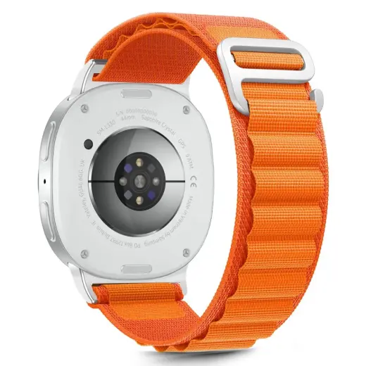 Tech-Protect Nylon Pro išmaniojo laikrodžio dirželis Samsung Galaxy Watch 8/Classic (40/44/46 mm) | nailoninis | oranžinis